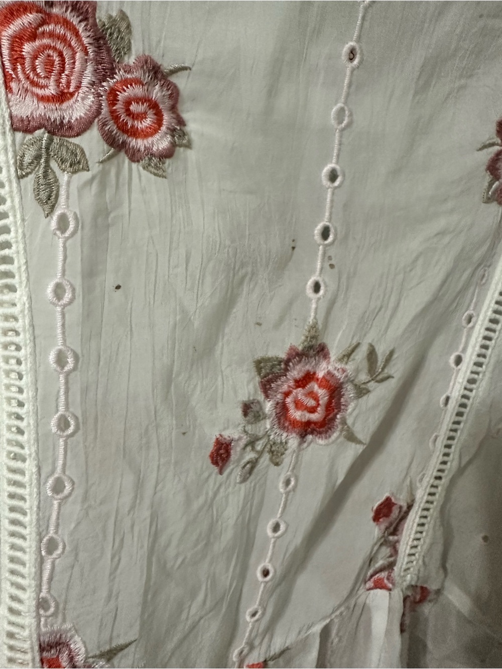 Johnny Was Nova tassel white embroidered top in size Small. - Picture 9 of 10